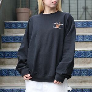 USA VINTAGE FRUIT OF THE LOOM DEER EMBROIDERY DESIGN SWEAT SHIRT/アメリカ古着シカ刺繍デザインスウェット