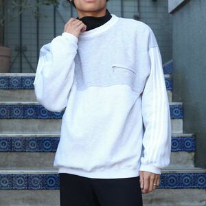 USA VINTAGE GREENLINE 2TONE DESIGN SWEAT SHIRT/アメリカ古着2トーンデザインスウェット