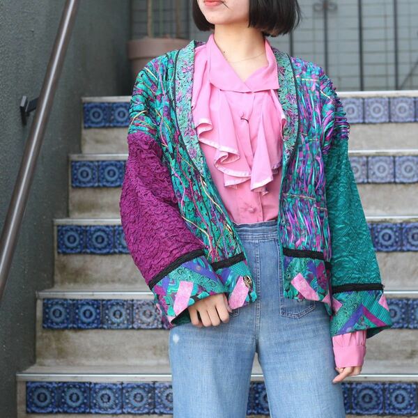 *SPECIAL ITEM* USA VINTAGE MULTI PATCHWORK DESIGN JACKET/アメリカ古着マルチパッチワークデザインジャケット