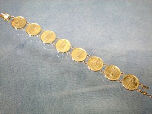 1/10 ounce Eagle gold coin bracele [No174]