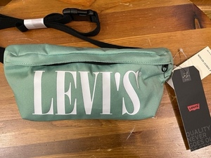 Levis リーバイス グリーン ×白ロゴ バナナスリング 薄緑 新品未使用品 送料無料 ウエストポーチ ボディバッグ 男女兼用 ユニセックス