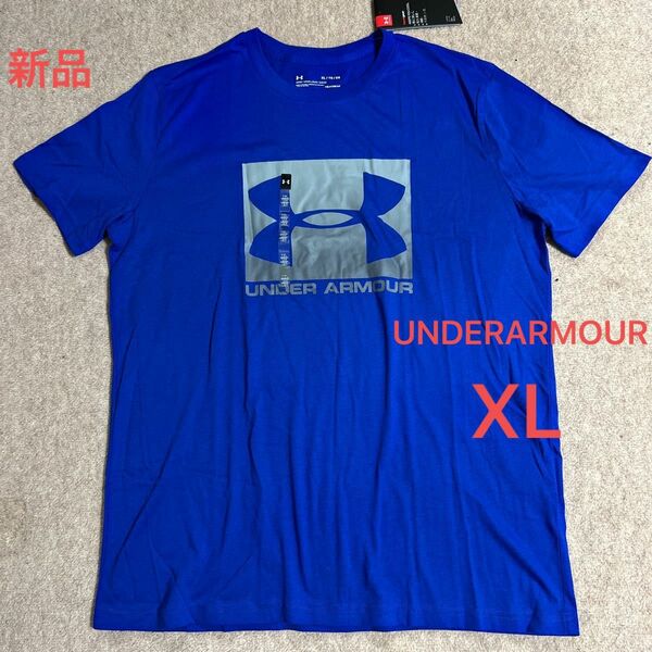 新品 ￥3520 UNDER ARMOUR HEATGEAR半袖機能TシャツXL ビッグロゴ アンダーアーマー 速乾