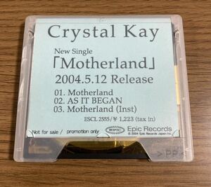 非売品 MD Crystal Kay Motherland クリスタルケイ マザーランド サンプル 販促 プロモーション レア レトロ ミニディスク mini disc 