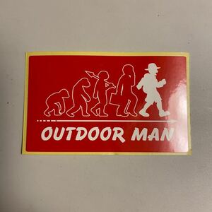 即決　OUTDOOR MAN ステッカー　アウトドアマン　非売品　未使用4.5×7.5 送料￥63〜キャンプ　アウトドア