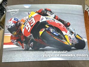 2015 レプソルホンダ　マルクマルケス クリアファイル MotoGP HONDA 