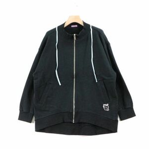 Sue UNDERCOVER スーアンダーカバー 19SS リボン付裏毛ZIPブルゾン 1 ブラック