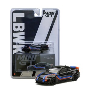 MINI GT　MGT00306-LB　LB-WORKS BMW M4 W/M ストライプ(黒/左ハンドル)※ブリスター・1/64スケール