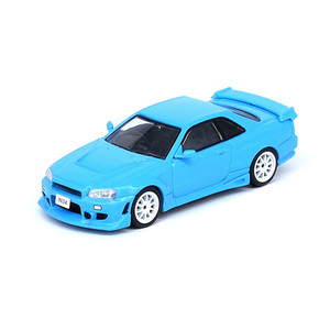 INNO64　IN64-R34-BBBL　日産 スカイライン R34 ベビーブルー 香港トイカーサロン 2022 ※1/64スケール