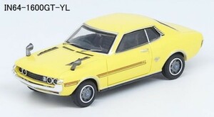 INNO64　IN64-1600GT-YL　トヨタ セリカ 1600GT (TA22) イエロー ※1/64スケール