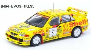 INNO64　IN64-EVO3-1KL95　三菱 ランサー エボリューションIII #1 Neste 1000 Lakes Rally Finland 1995 ※1/64スケール