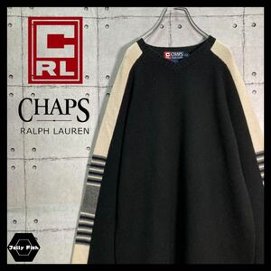 【レアデザイン】90s CHAPS ラルフローレン デザインニット セーター