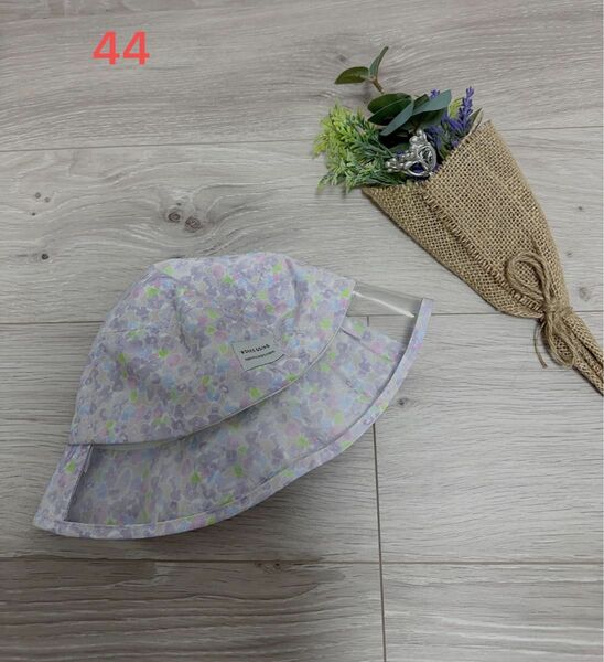 新品 赤ちゃん本舗 帽子 ハット 花柄 オシャレ 46cm