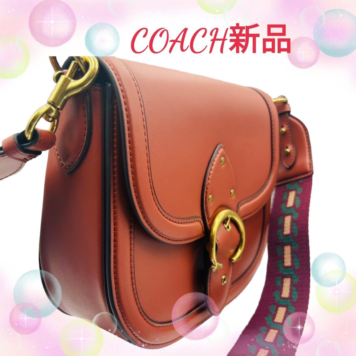 ≪新品・未使用≫COACH ショルダーバッグ ビートサドルバッグ ブラック