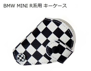 [ free shipping ]BMW MINI( Mini ) leather smart key case checker flag pattern R series for R55/R56/R57/R58/R59/R60/R61 Mini Cooper COOPER