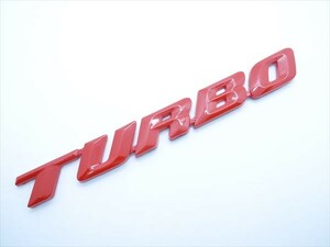 TURBO ターボ エンブレム レッド 汎用