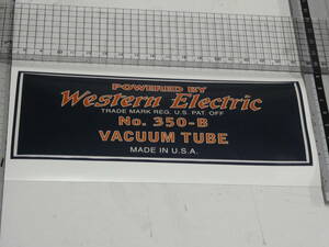 Western Electric ウェスタンエレクトリック WE350B 350-B レア ステッカー