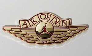 ★NBA バスケ バスケットボール 飾り Air Jordan アルミ エア ジョーダン カー ステッカー 金赤 当日発送