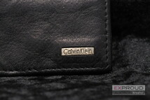 中古品★M29 Calvin Klein カルバンクライン コインケース 小銭入れ ボックス型 大きく開く ブラック レザー シンプルでオシャレ_画像3