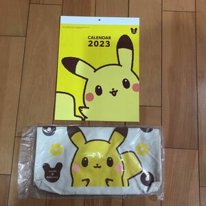 新品未使用★ポケモン　トートバッグ 2023年カレンダー★ミスド福袋★ポケットモンスター　ミスタードーナツ　壁掛けカレンダー ピカチュウ