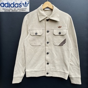  редкий 70s adidas Adidas Descente Vintage metal кнопка спортивная куртка джерси size 6 номер ADA-08F