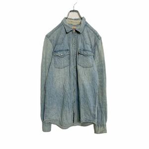 Levi's デニムシャツ ウィメンズ S ブルー リーバイス ウエスタンシャツ 古着卸 アメリカ仕入れ a406-5025