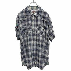 EdHardy short sleeves western shirt XL size Ed Hardy check old clothes . America buying up a503-5137