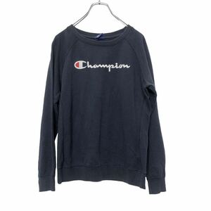 Champion ロゴスウェット Mサイズ チャンピオン ウィメンズ トレーナー 紺 ネイビー 古着卸 アメリカ仕入れ a408-5763