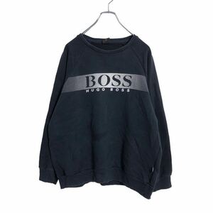 BOSS スウェット トレーナー ユースサイズ XL 160～170位 ブラック ホワイト ボス ロゴ プリント 古着卸 アメリカ仕入 a503-5502