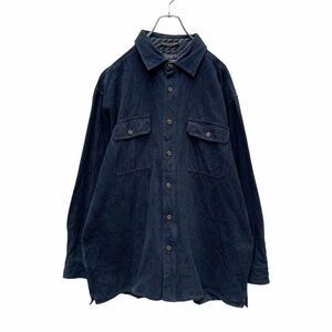 Levi's 長袖 無地 シャツ ジャケット XL ネイビー 厚手 リーバイス ビッグサイズ 古着卸 アメリカ仕入れ a410-5065