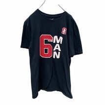 NIKE 半袖 プリントTシャツ Mサイズ ナイキ スポーツ 6マン 黒 ブラック 古着卸 アメリカ仕入れ a406-6213_画像1