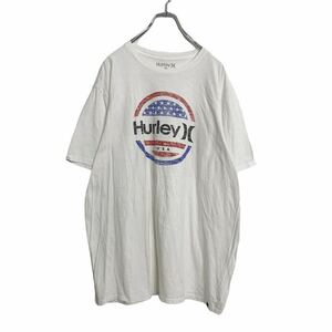 Hurley 半袖 プリント Tシャツ XL ホワイト ハーレー スポーツ ロゴ アメリカ ビッグサイズ 古着卸 アメリカ仕入れ a408-5005