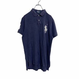 POLO RALPH LAUREN 半袖 ポロシャツ M ネイビー レッド ポロ ラルフローレン 古着卸 アメリカ仕入れ a407-5635