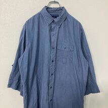 OLD NAVY 七分袖シャツ Lサイズ オールドネイビー ボタンダウン ブルー 古着卸 アメリカ仕入 a503-5970_画像2