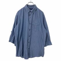 OLD NAVY 七分袖シャツ Lサイズ オールドネイビー ボタンダウン ブルー 古着卸 アメリカ仕入 a503-5970_画像1