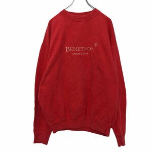 UNITED COLORS OF BENETTON Logo sweat M red united color zob Benetton Italy made old clothes . America buying up a503-6137
