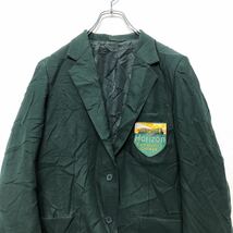 スクールジャケット Lサイズ位 テーラードジャケット ウィメンズ 緑 グリーン 古着卸 アメリカ仕入れ a403-5395_画像2