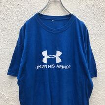 UNDER ARMOUR 半袖 プリントTシャツ XLサイズ位 ビッグサイズ アンダーアーマー スポーツ 青 ブルー 古着卸 アメリカ仕入れ a406-5675_画像2