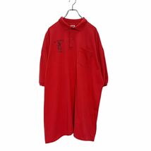 anvil 半袖 プリント ポロシャツ 2XL レッド 赤 アンビル USA製 ST.JOSEPH CLUB ビッグサイズ 古着卸 アメリカ仕入 a503-6526_画像1