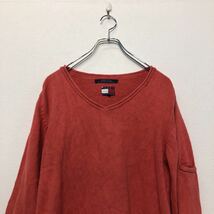 TOMMY HILFIGER Vネック コットン ニット S ピンク トミーヒルフィガー 古着卸 アメリカ仕入 a503-6704_画像2