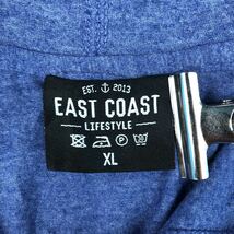 EAST COAST 長袖 プリント Tシャツ XL ブルー ホワイト 碇 ネオングリーン パーカー ロンT 古着卸 アメリカ仕入 a503-6892_画像7