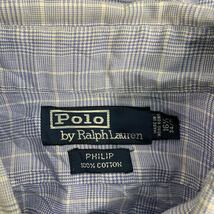 Polo Ralph Lauren 長袖シャツ 16 1/2 L～ ブルー ホワイト チェック ポロ ラルフローレン 古着卸 アメリカ仕入れ a406-5015_画像9