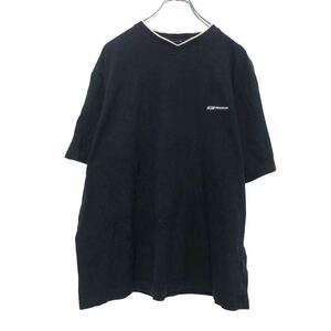 Reebok 半袖 Ｖネック Tシャツ L ブラック リーボック スポーツ 古着卸 アメリカ仕入 a503-7221