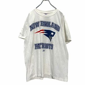 NFL 半袖 プリント Tシャツ L ホワイト PATRIOTS アメフト 古着卸 アメリカ仕入 a503-7306