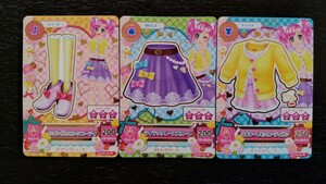 アイカツ★2016 1弾N★ミルキーレモンカーディガン他3枚セット★