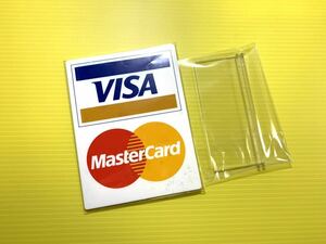 非売品　未使用　加盟店　店舗業務用　VISA MasterCard プレート　看板　サイン