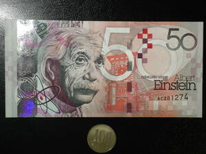 Test Note De La Rue Albert Einstein （テストノート）ノーベル賞受賞者 一般相対性理論 UNC（未使用）