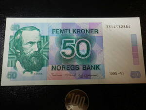 ノルウェー 1995年 50Kroner 未使用