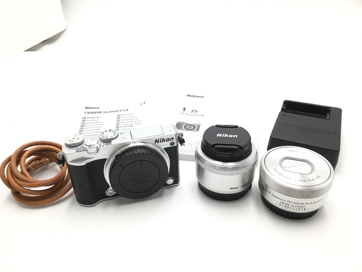 Nikon 1 J5 ダブルレンズキット シルバー デジタルカメラ カメラ 家電
