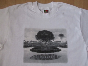 90's ジェリー・ユルズマン FOTOFOLIO Untitled Floating Tree フォト Tシャツ M 白Jerry Uelsmann多重露光 写真家ART芸術 現代美術 美術館