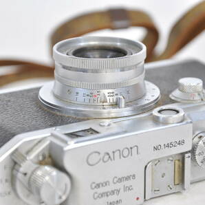 レア品 1952年 キャノンIIIA ビンテージフィルムカメラ シリアル＃145248 Canon Camera Company Inc. Canon50mmレンズf:3.5 ＃22005 IWS503の画像8